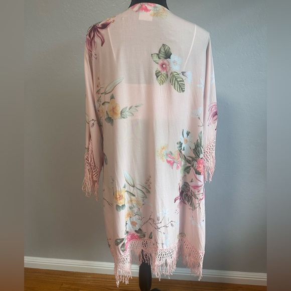 Free People Intimately Bralette and Plum Pretty Sugar Fringe Kimono Bundle - Picture 2 of 8